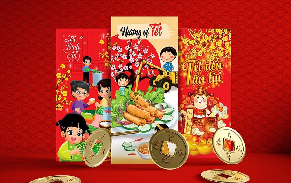 Mẫu phong bao lì xì Tết đẹp, độc lạ và sang trọng nhất tại Lala Shop mẫu 2