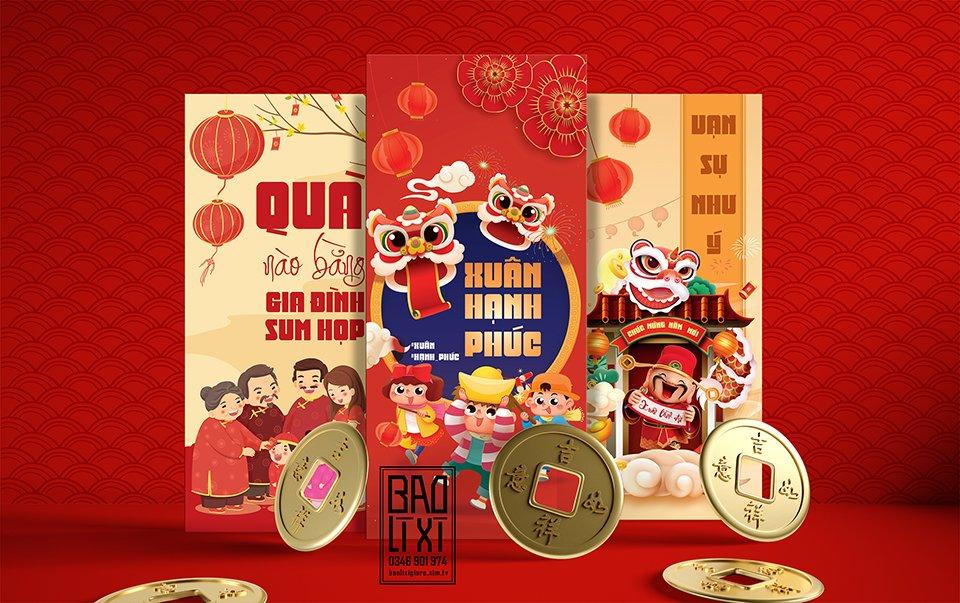 Mẫu phong bao lì xì Tết đẹp, độc lạ và sang trọng nhất tại Lala Shop mẫu 4