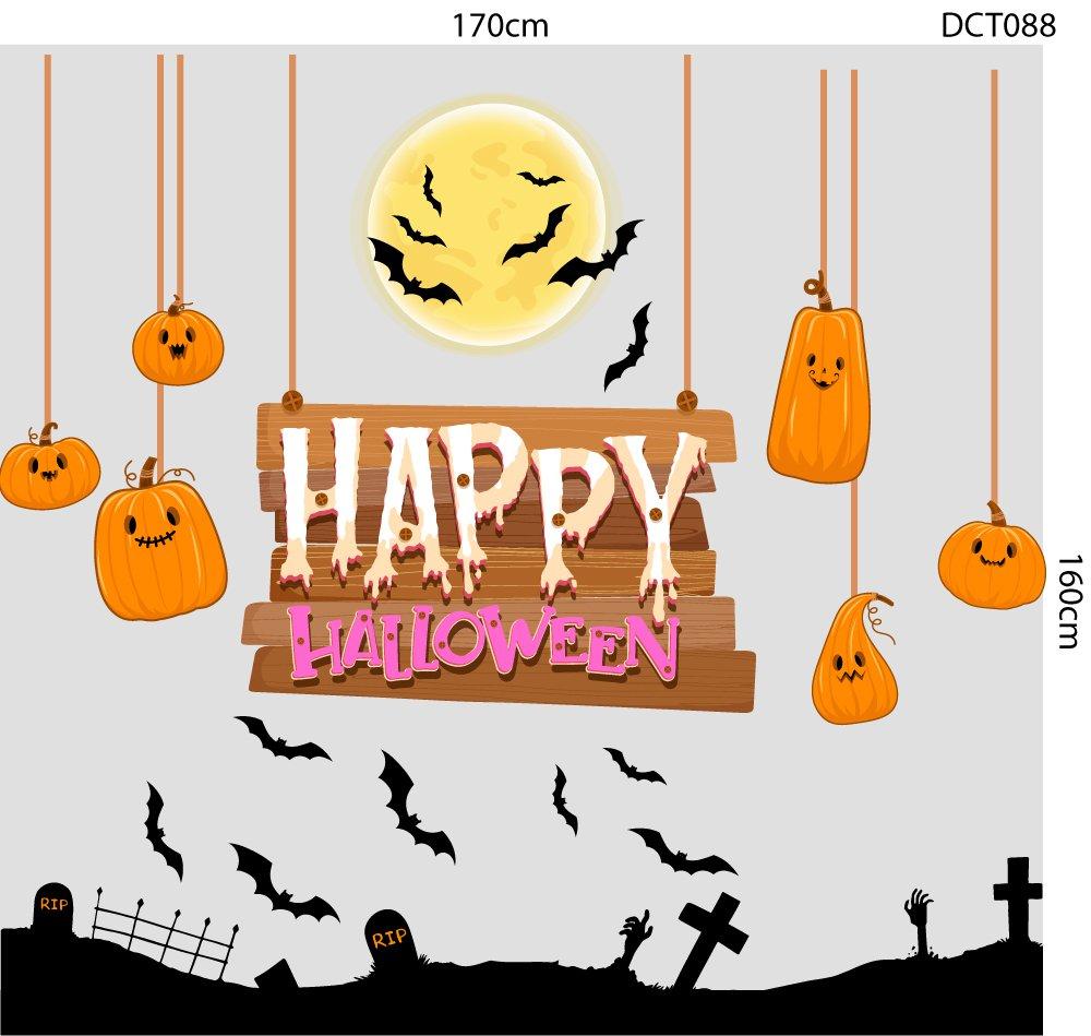 Decal trang trí Halloween combo nghĩa trang đáng sợ