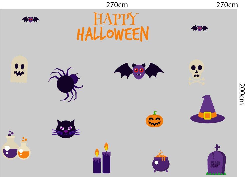 Decal Trang Trí Halloween Rùng Rợn Combo 2