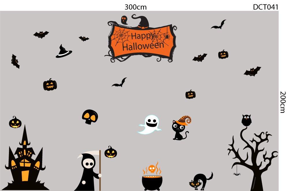 Decal Trang Trí Halloween Rùng Rợn Combo 5