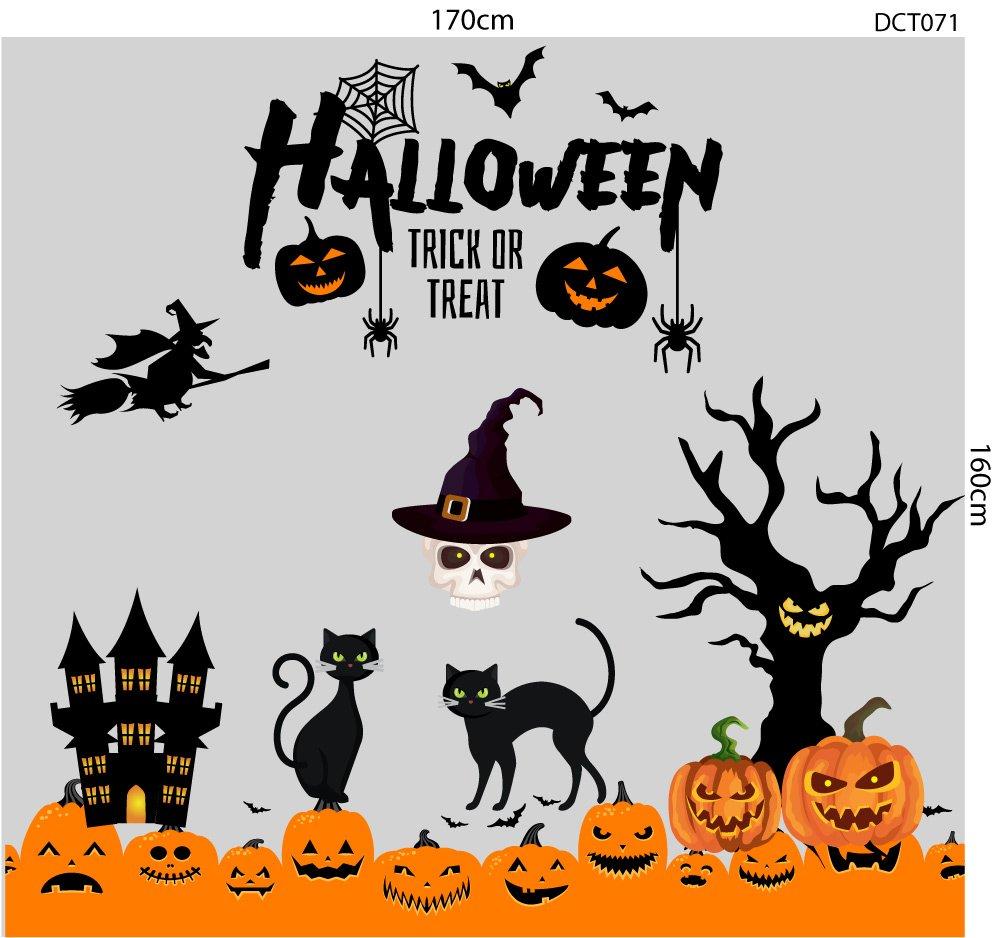 Decal trang trí Halloween Trick or Treat Combo 1