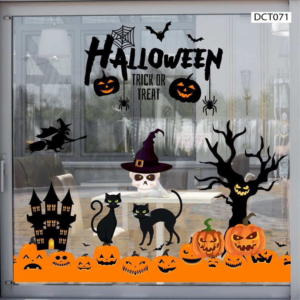 Decal trang trí Halloween Trick or Treat Combo 1