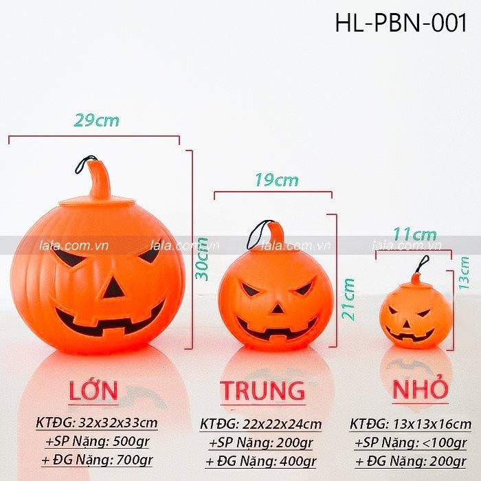 Phụ kiện trang trí Halloween - Bí ngô rỗng có nắp (cam)