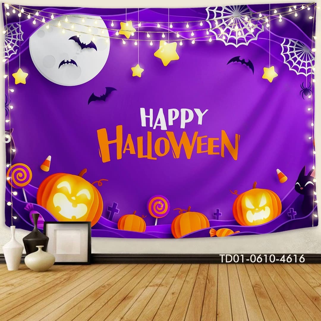 Tranh Vải Halloween Treo Tường Happy Halloween Mẫu 8