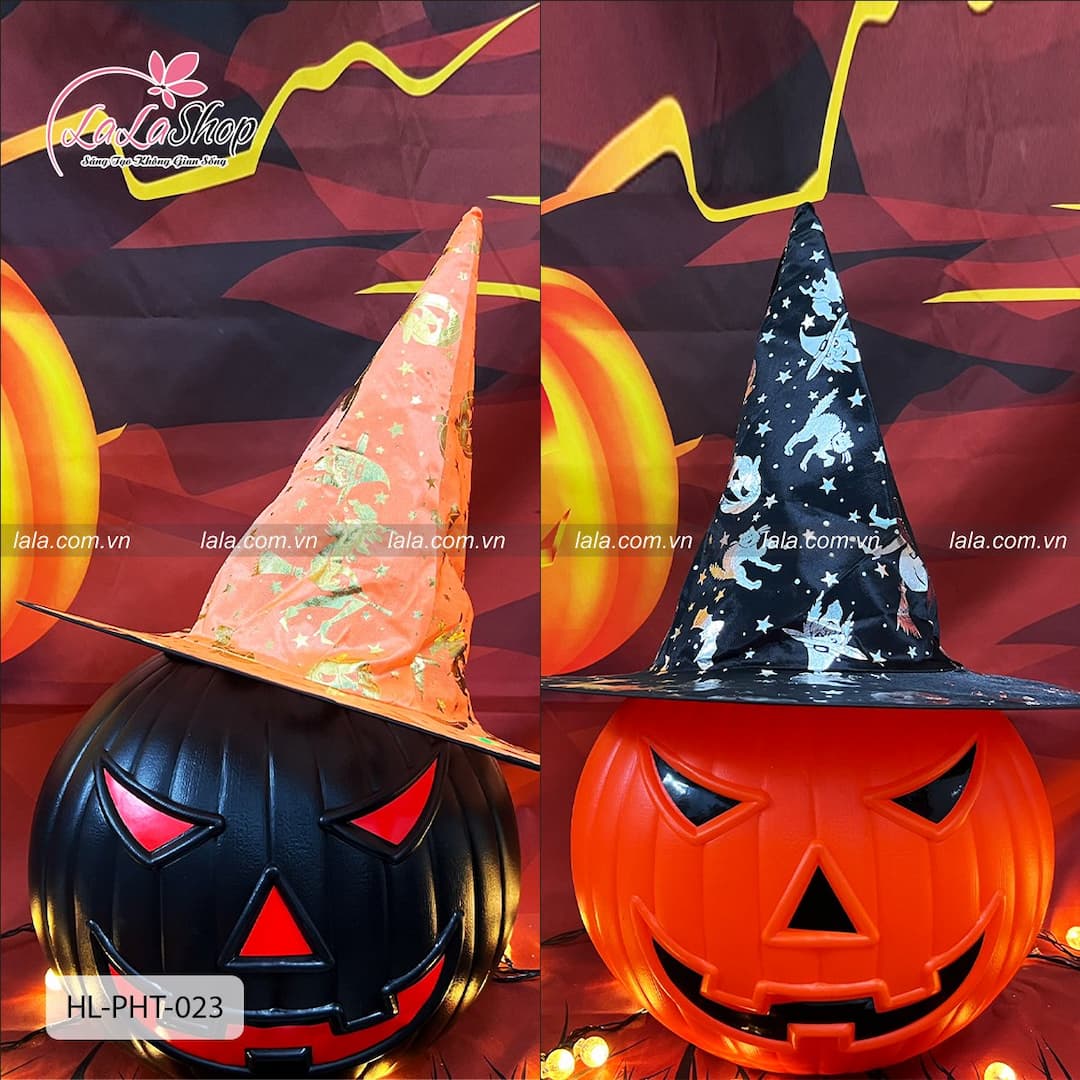 Phụ Kiện Trang Trí Halloween Nón Phù Thủy Nhiều Màu - Loại dày