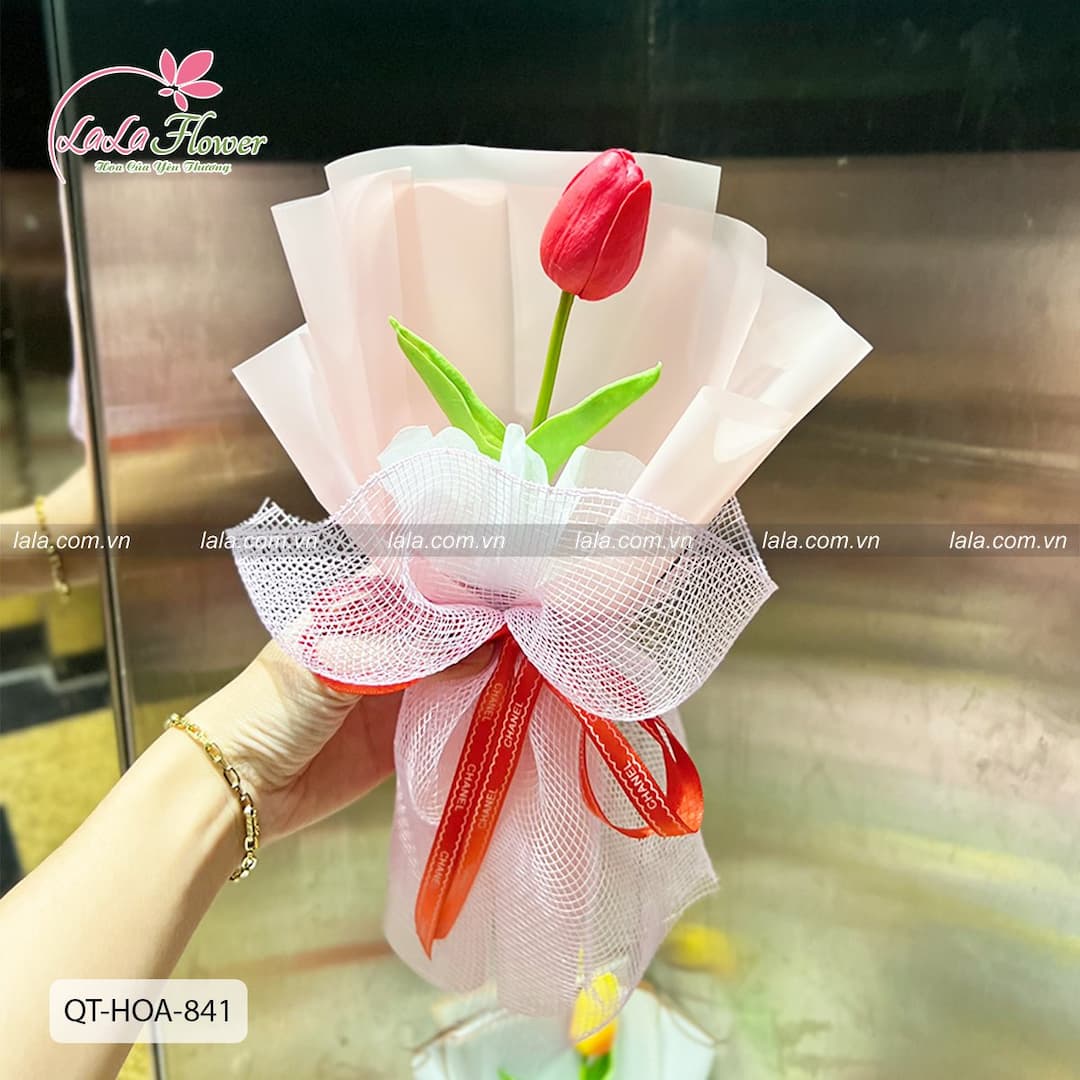 Bó 1 bông hoa tulip nhiều màu