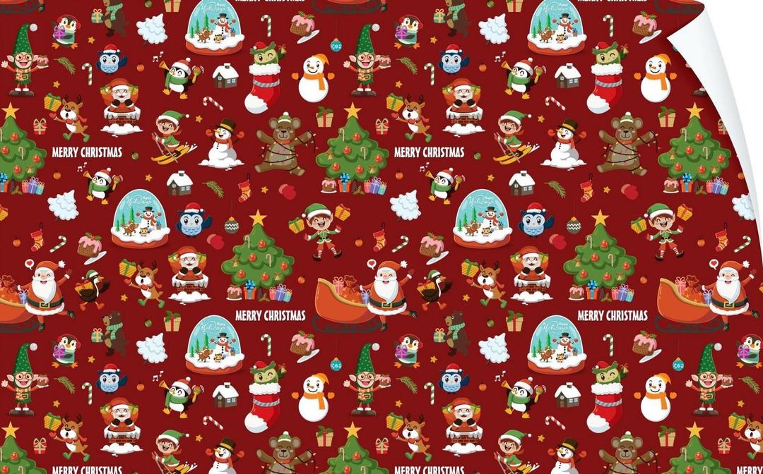 Giấy Gói Quà Họa Tiết Merry Christmas