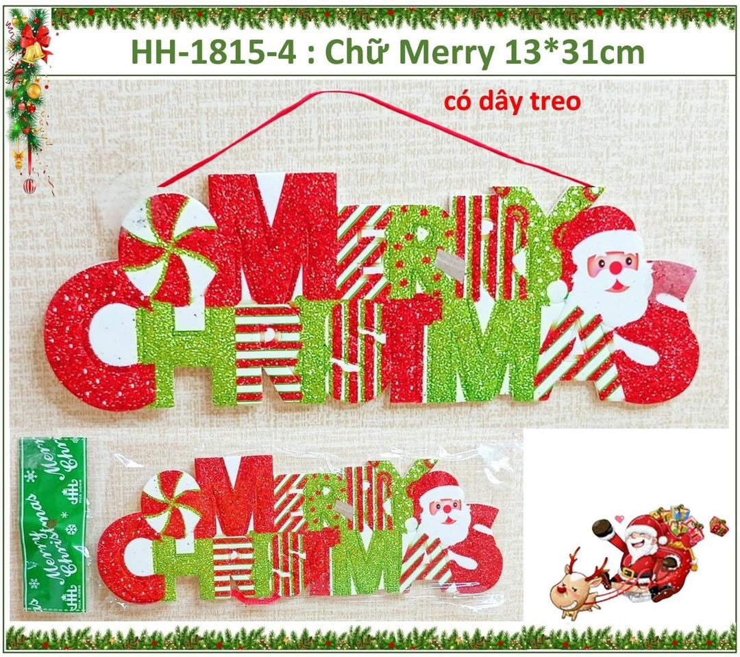 Bảng Treo Chữ Merry Christmas 13x31cm Trang Trí Noel