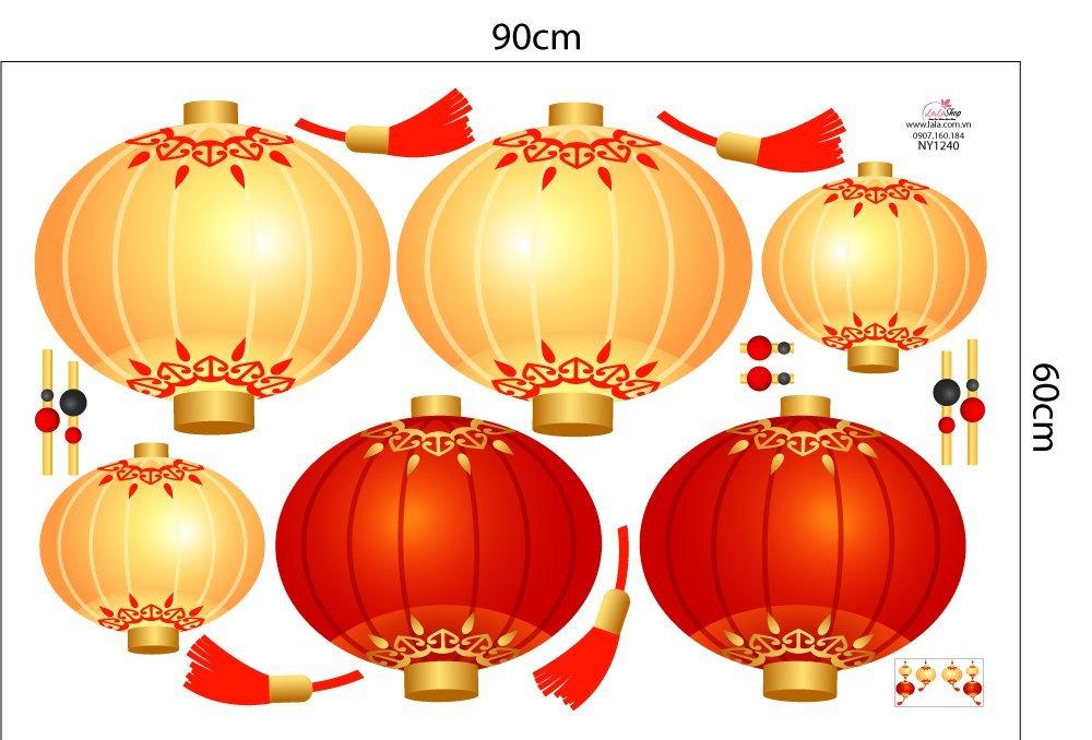 Combo Decal Trang Trí Ngày Tết Như Ý Cát Tường