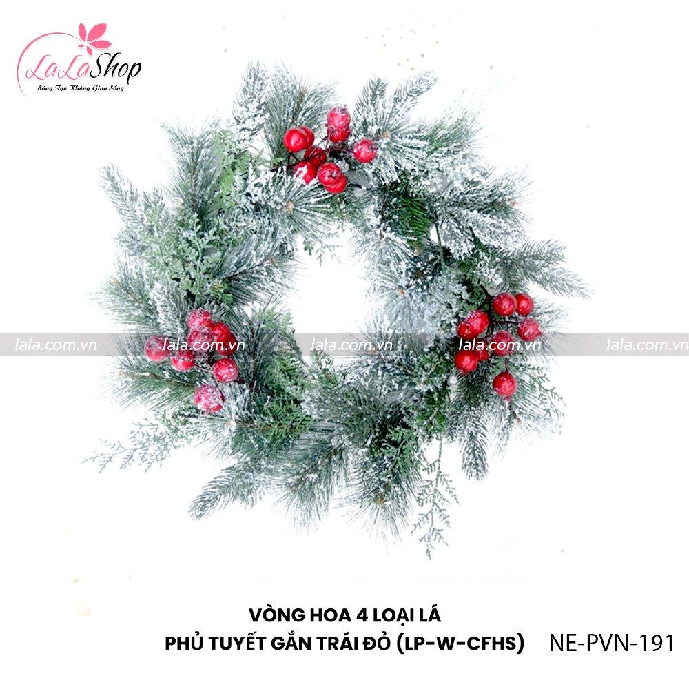 Vòng Nguyệt Quế Noel Phủ Tuyết