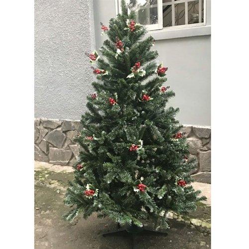 Cây thông noel 3 loại lá gắn trái đỏ