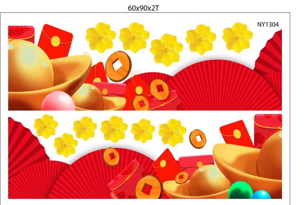 Combo Decal Trang Trí Tết Xuân Ất Tỵ Vạn Sự Như Ý 2025