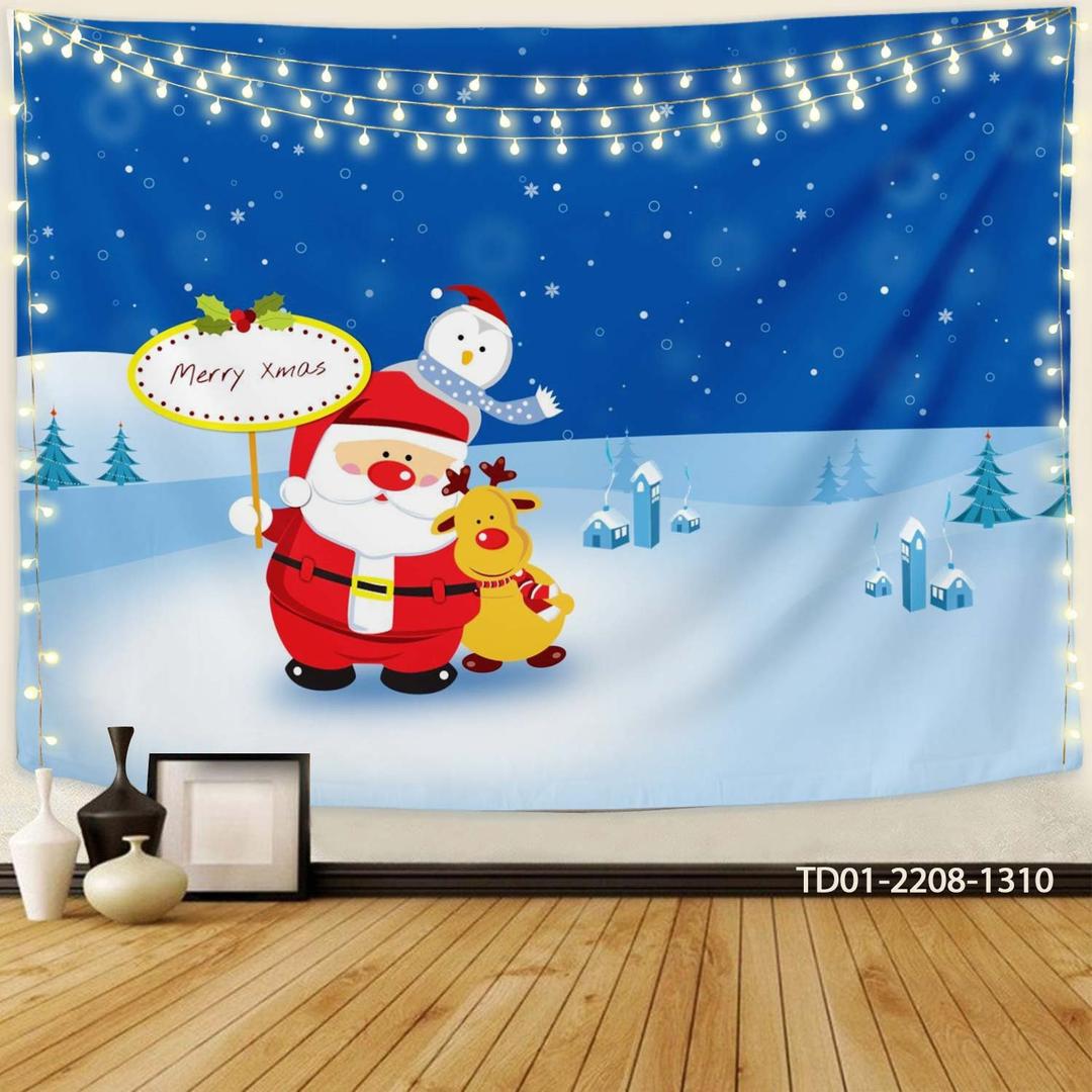 Tranh Vải Treo Tường Trang Trí Noel Merry Xmas