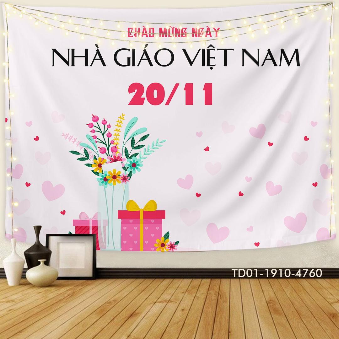 Tranh Vải Treo Tường Chào Mừng Ngày Nhà Giáo Việt Nam 20/11 Mẫu 5