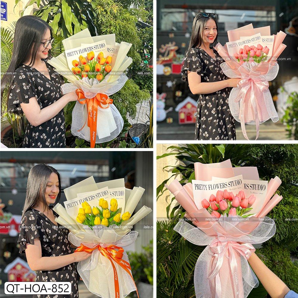 Bó hoa tulip rực rỡ