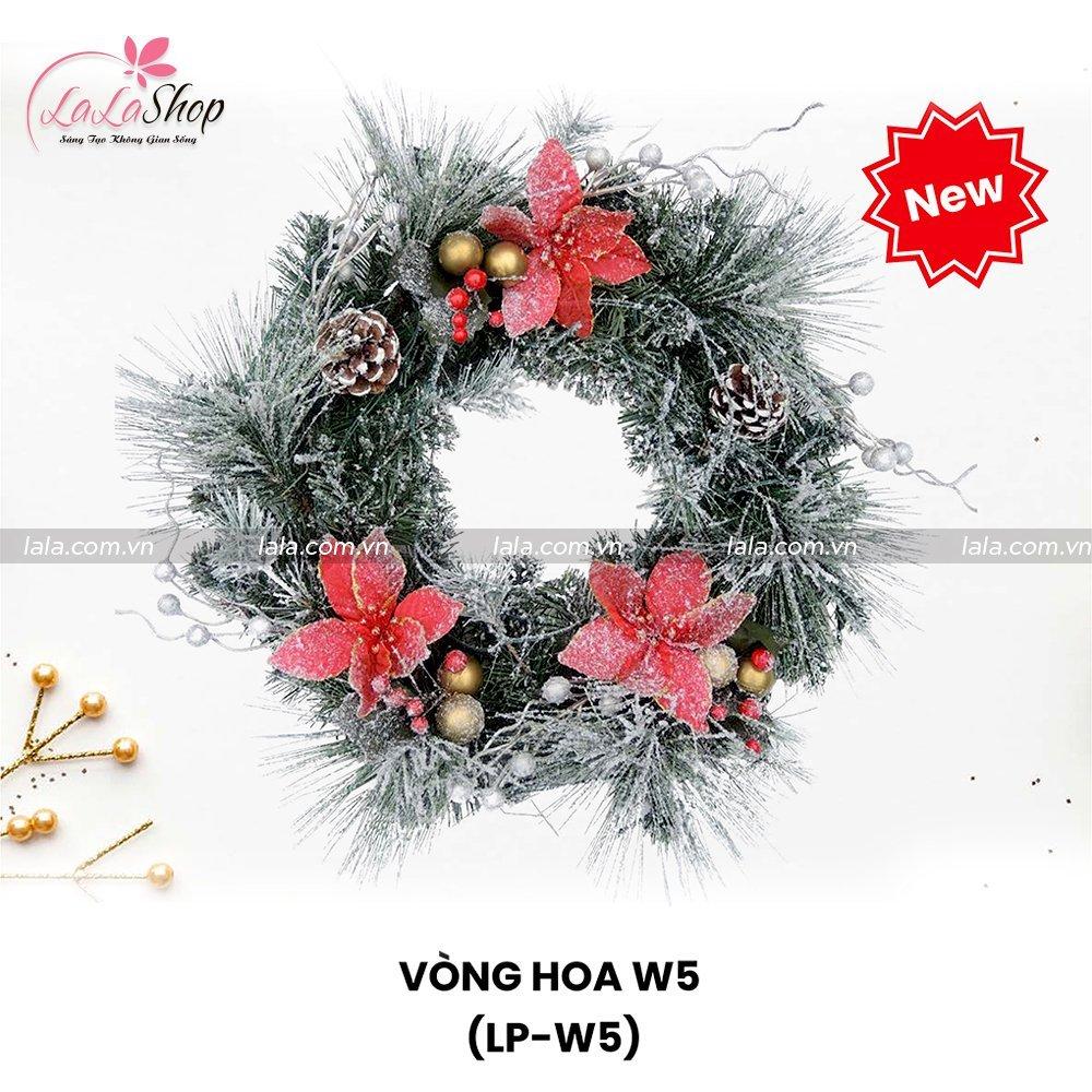 Vòng Nguyệt Quế Noel W5 Treo Cửa Trang Trí Giáng Sinh