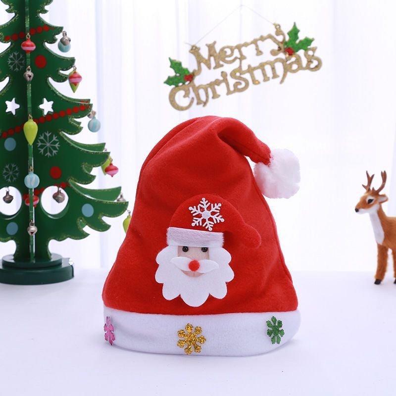 Nón noel nhung đỏ trắng mẫu 027