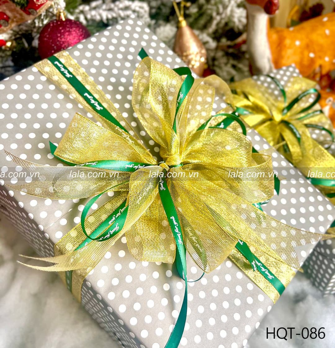 Set 3 hộp quà giáng sinh trang trí cây thông noel làm quà tặng - Mẫu 085