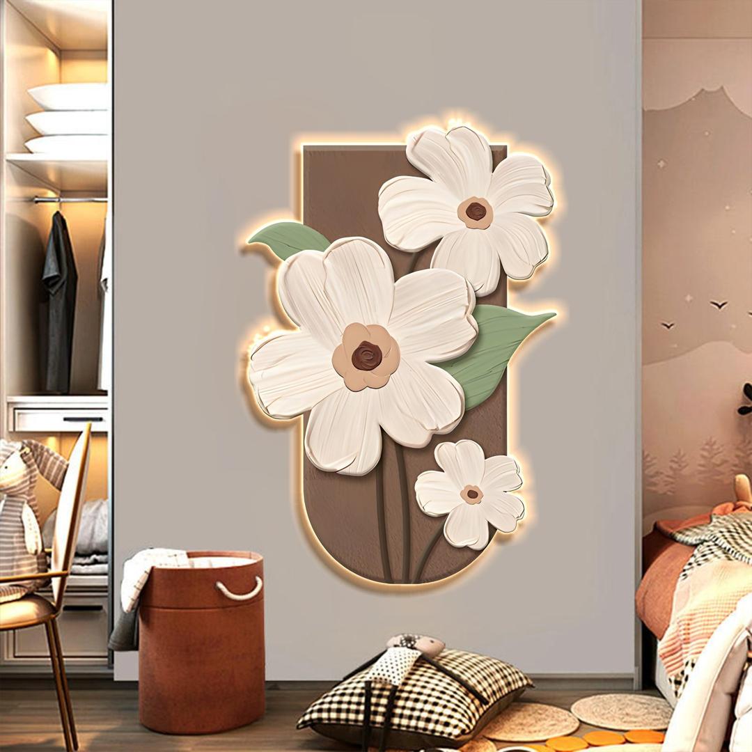 Tranh Đèn Led Tráng Gương Pha Lê Nghệ Thuật Đơn Giản 244