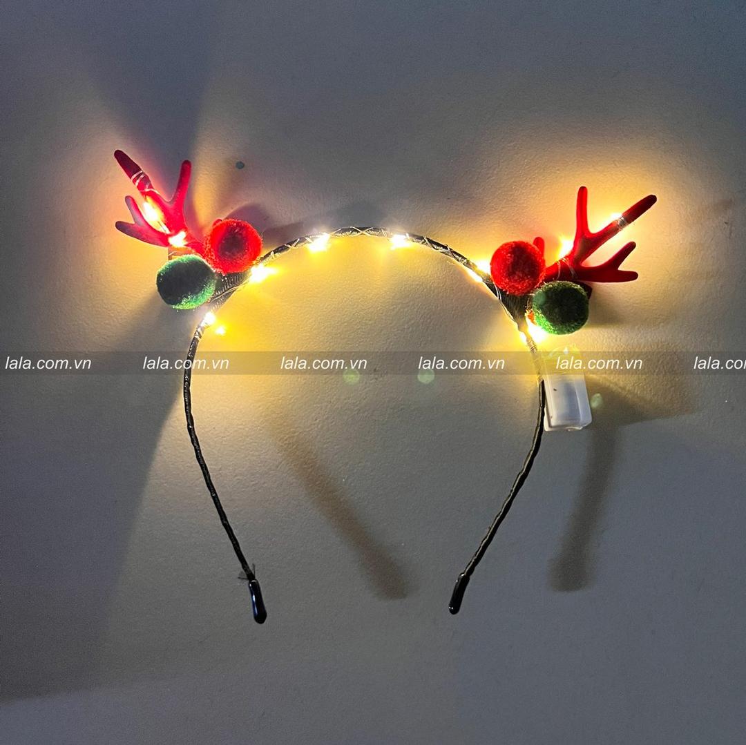 Băng đô sừng tuần lộc có đèn LED mẫu 023