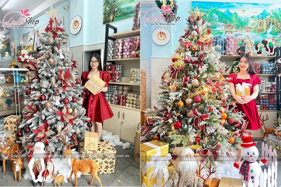 Trên cây thông noel thường trang trí rất nhiều phụ kiện