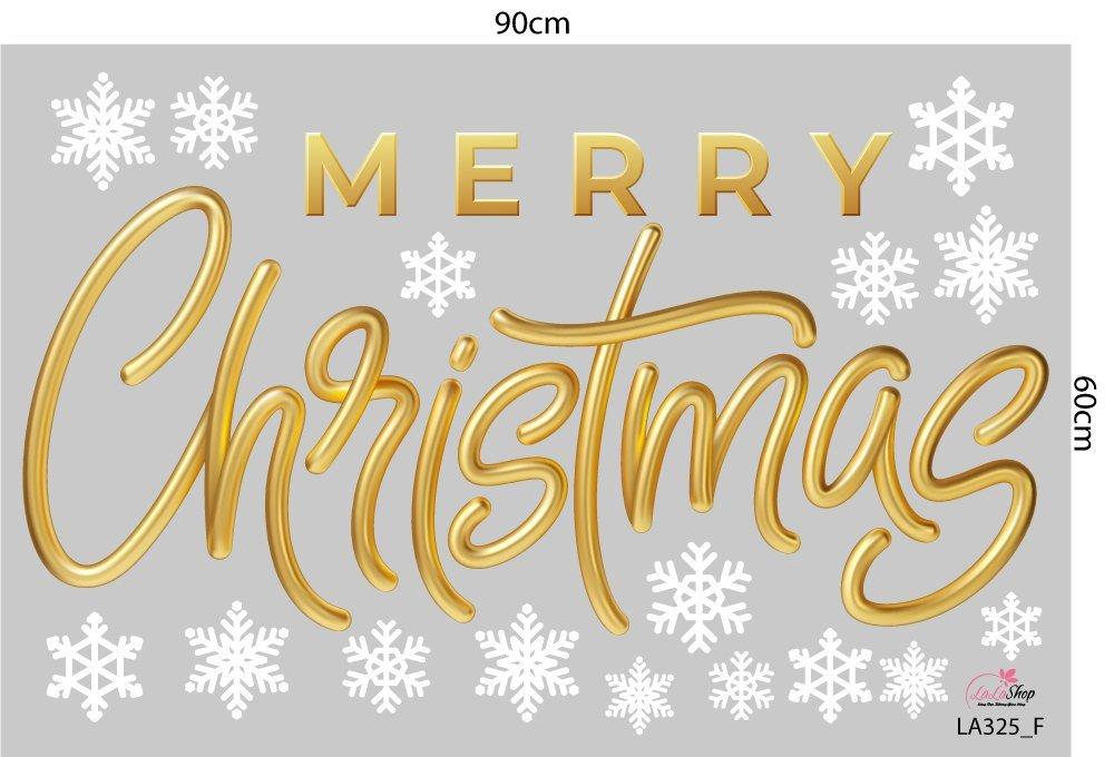 Decal Trang Trí Noel Merry Christmas Và Hộp Quà