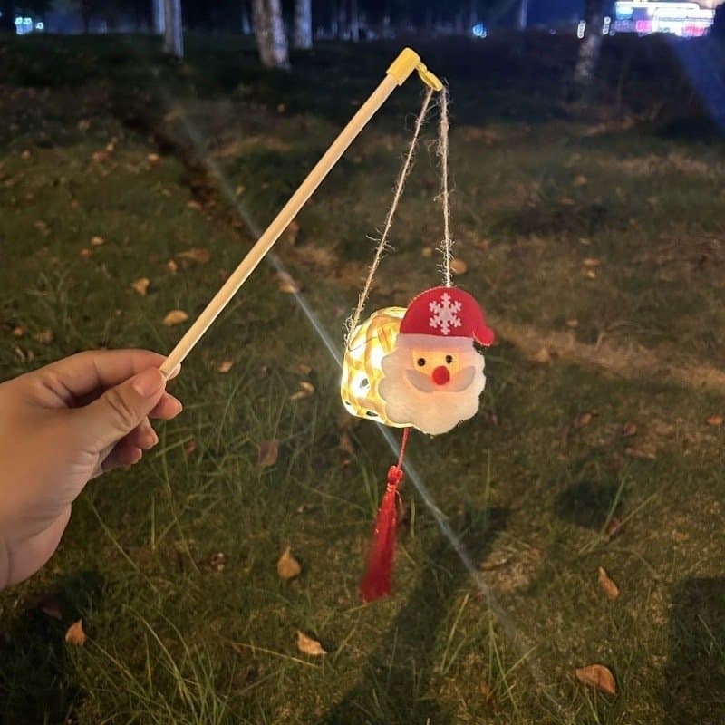 Lồng đèn noel trang trí đồ treo cây thông bằng tre hình biểu tượng giáng sinh