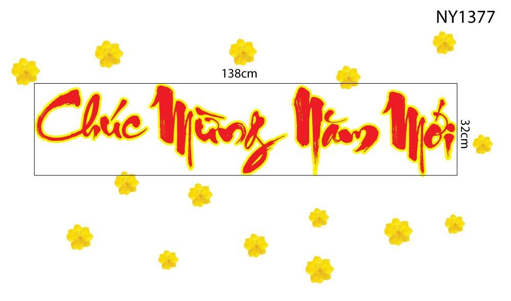 Decal Trang Trí Tết Chúc Mừng Năm Mới Mẫu 11