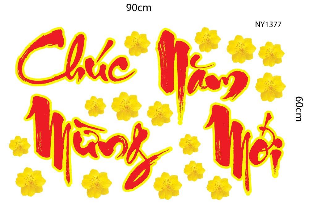 Decal Trang Trí Tết Chúc Mừng Năm Mới Mẫu 11