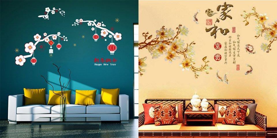 Decal trang trí Tết in sẵn hàng nhập Quảng Châu giá rẻ