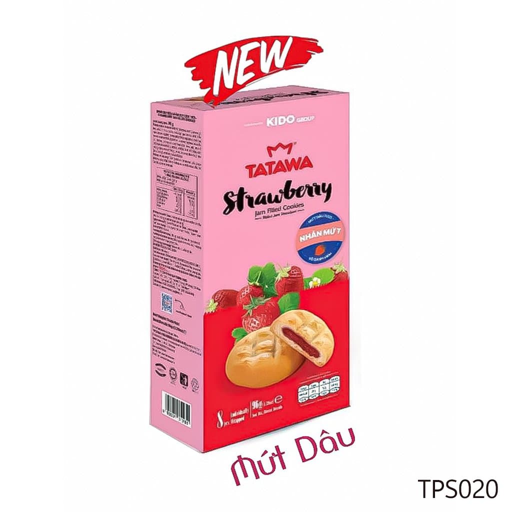 Bánh quy Kido TATAWA vị Strawberry 96g
