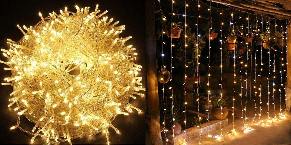 Đèn trang trí tết - Có thể dùng đèn led dây để trang trí cho khu vườn mùa xuân