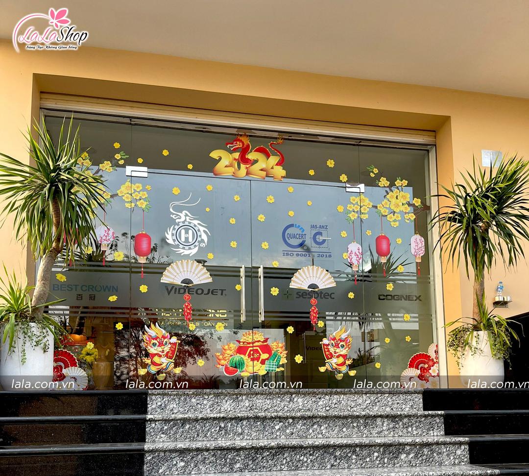 Combo Decal Trang Trí Tết Giáp Thìn Tài Lộc May Mắn