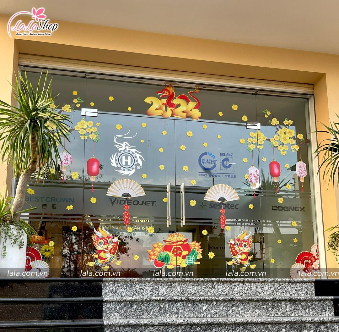 Combo Decal Trang Trí Tết Giáp Thìn Tài Lộc May Mắn