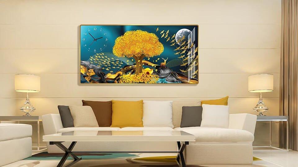 Mẫu tranh đồng hồ treo tường đẹp nhất tại Lala mẫu 1