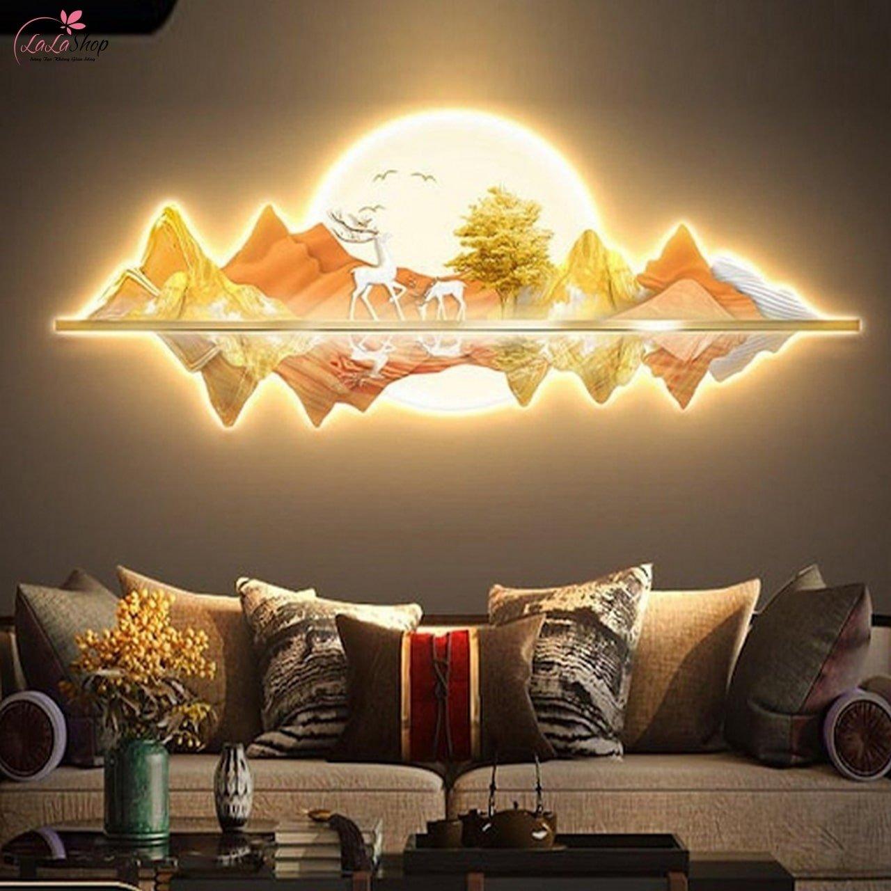 Mẫu tranh đèn led tráng gương siêu ấn tượng, mang đến không gian độc đáo