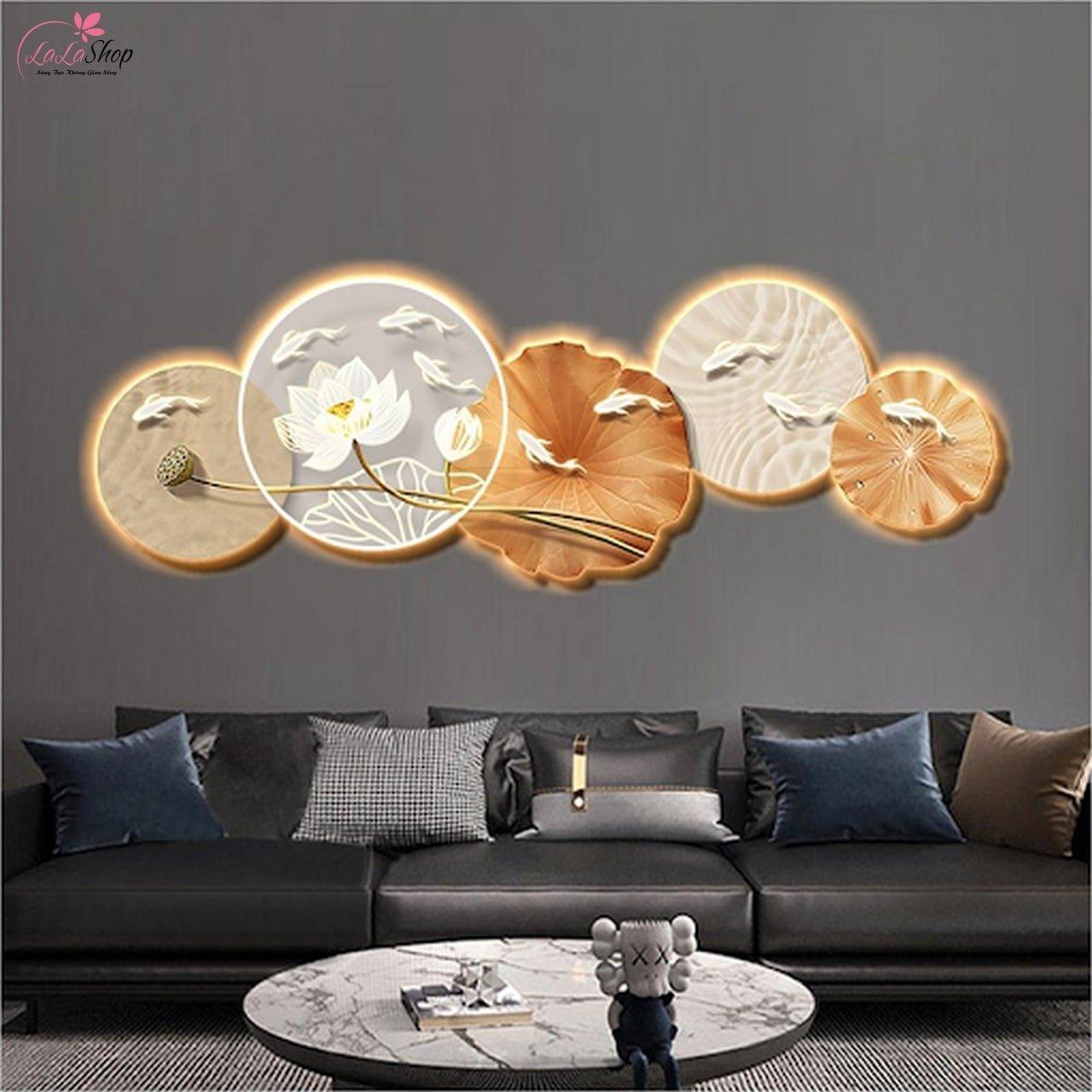 Mẫu tranh đèn led tráng gương mang ý nghĩa tốt đẹp