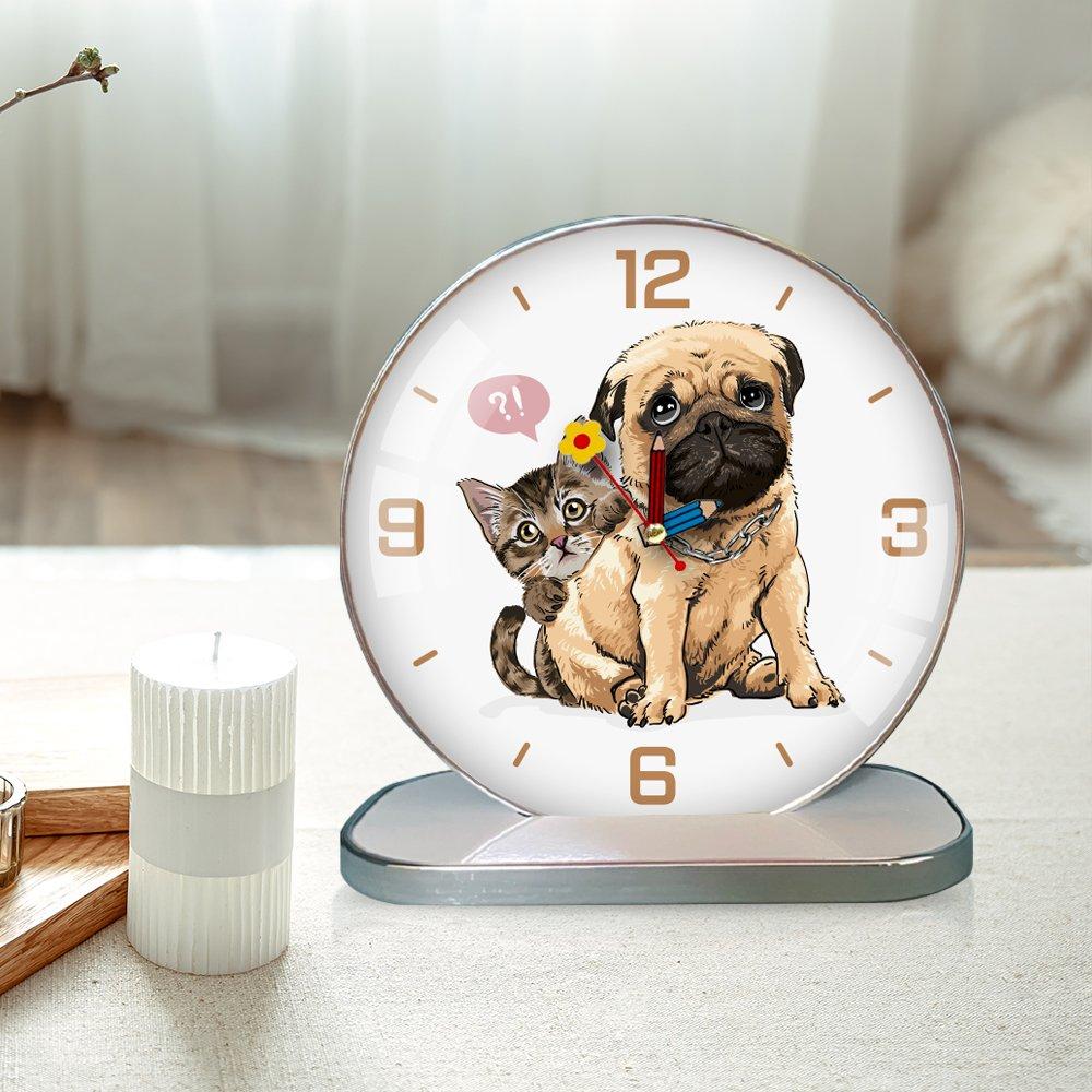 Tranh Đồng Hồ Để Bàn Vintage Pet Cưng