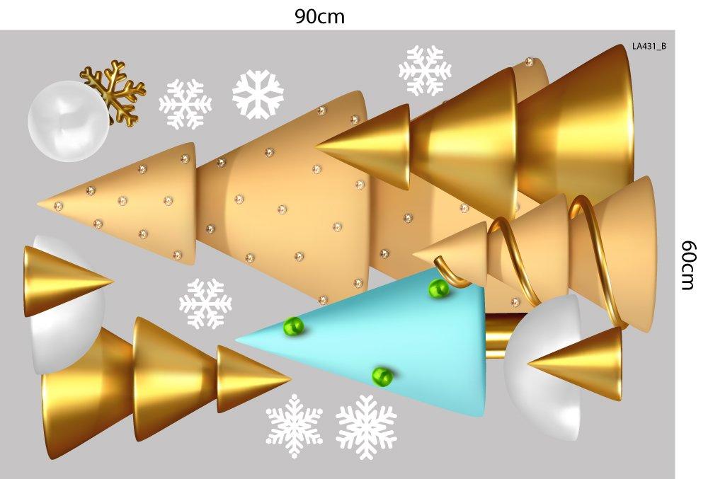 Combo Decal Trang Trí Noel Ông Già Noel Xanh Và Những Cây Thông 2025