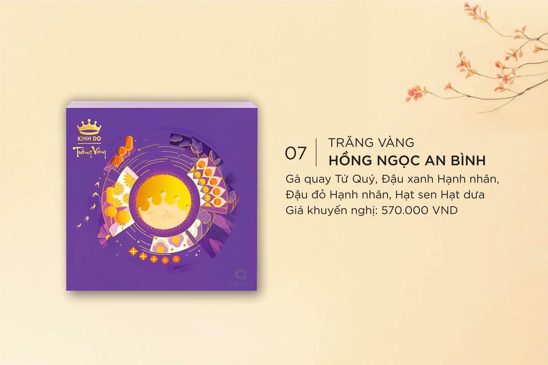 Bánh trung thu Kinh Đô Trăng Vàng Hồng Ngọc An Bình
