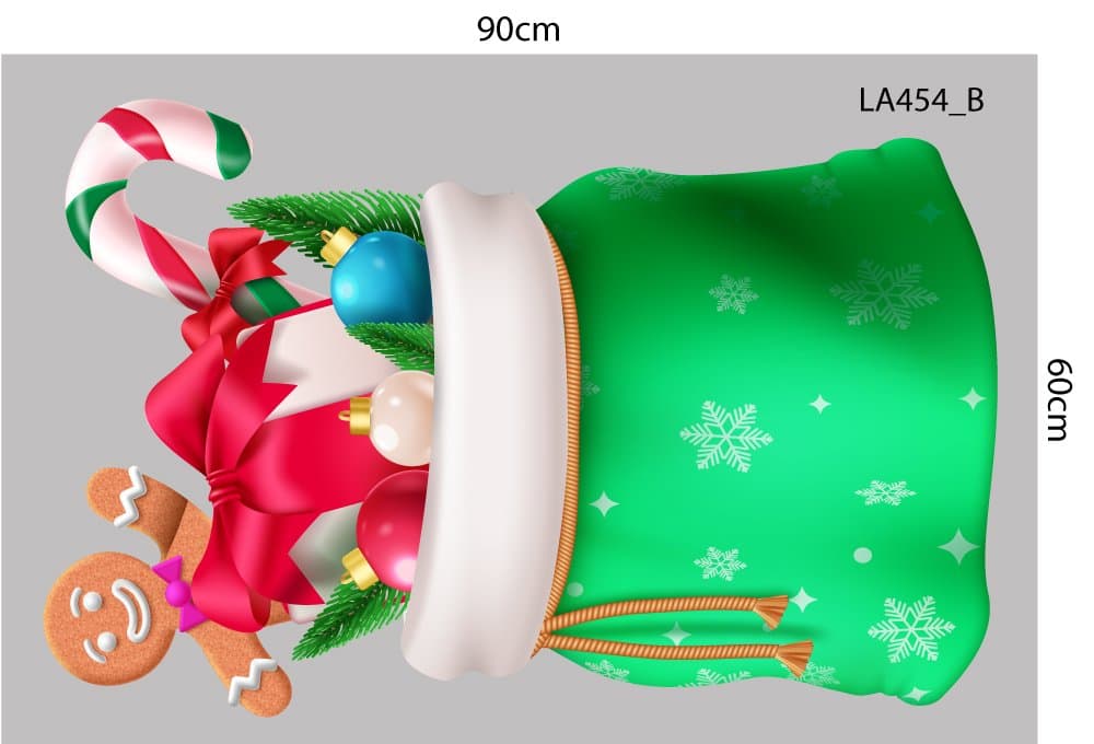 Combo Decal Trang Trí Noel Túi Quà Và Cây Thông Xanh 2025