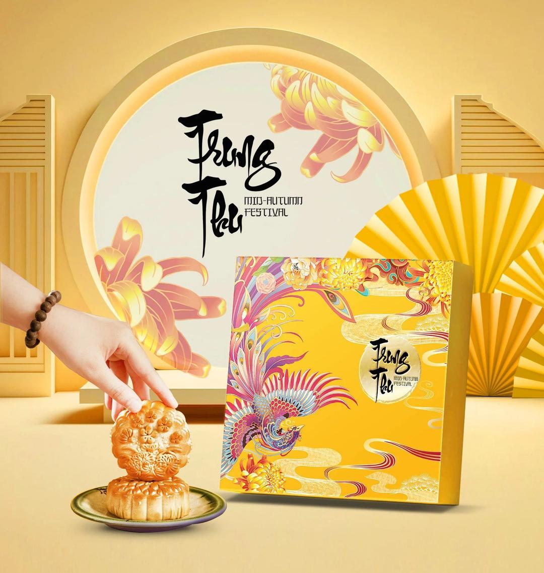 Hộp 4 Bánh Trung Thu Khổng Tước Tân Dân Lợi