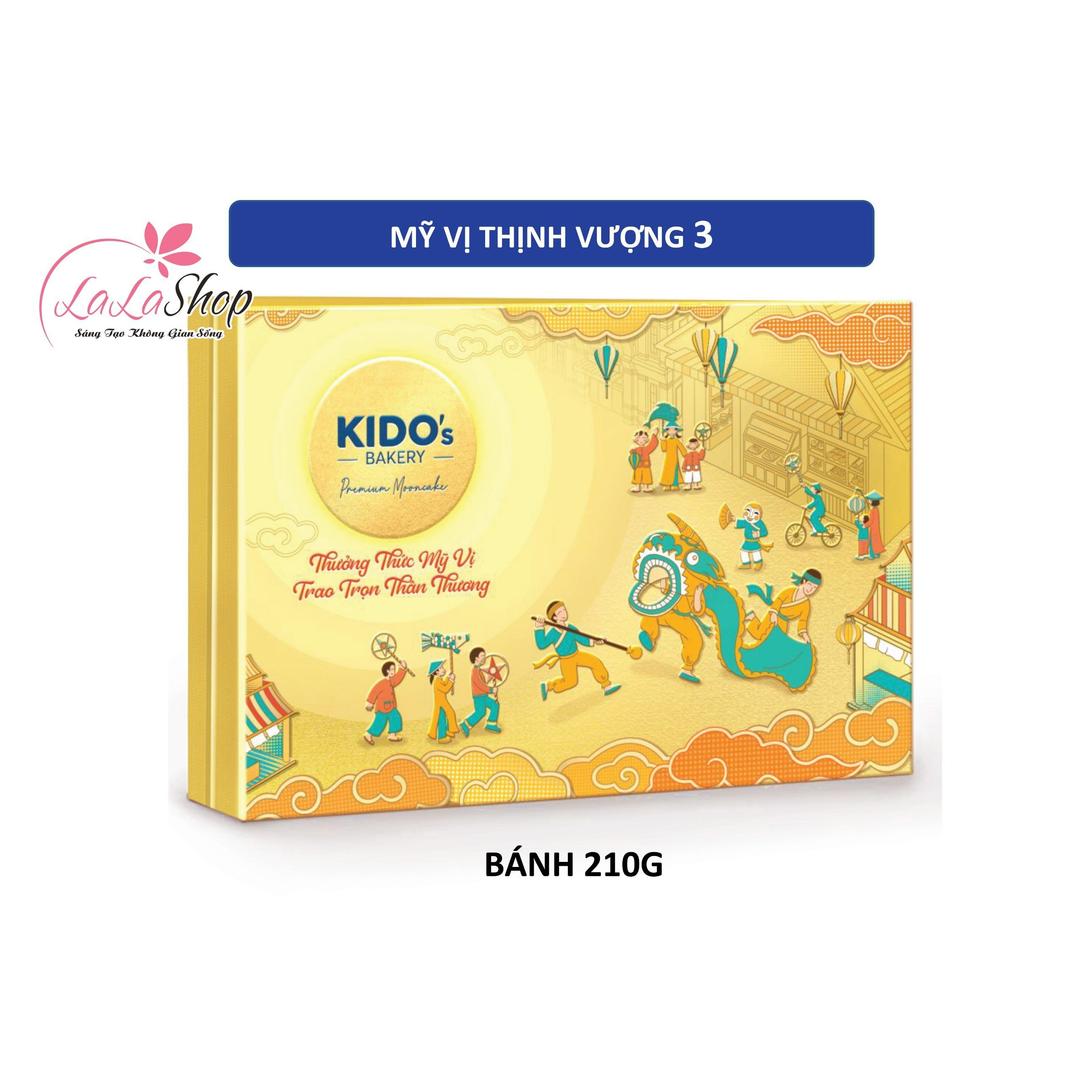 Hộp 4 Bánh Trung Thu Kido Mỹ Vị Thịnh Vượng 3 (CB3)