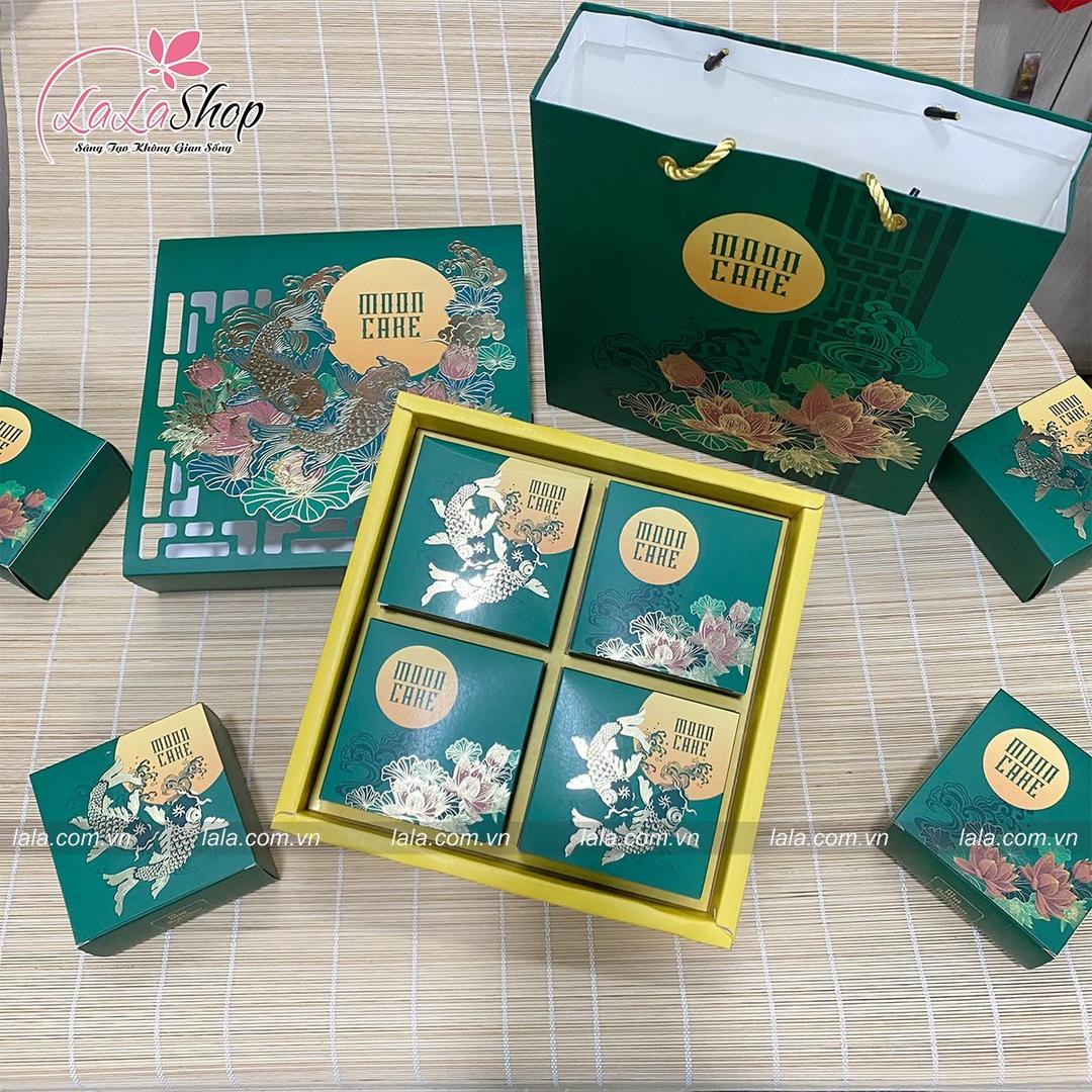 Hộp 4 bánh trung thu Tết Thịnh Vượng Tân Dân Lợi