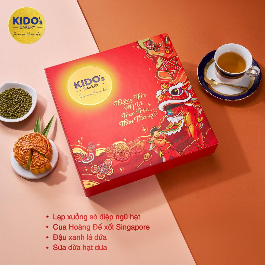 Hộp 4 Bánh Trung Thu Kido Mỹ Vị An Khang Đỏ (CB5)