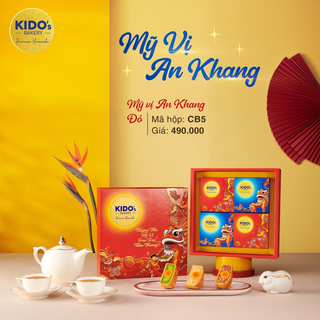 Hộp 4 Bánh Trung Thu Kido Mỹ Vị An Khang Đỏ (CB5)