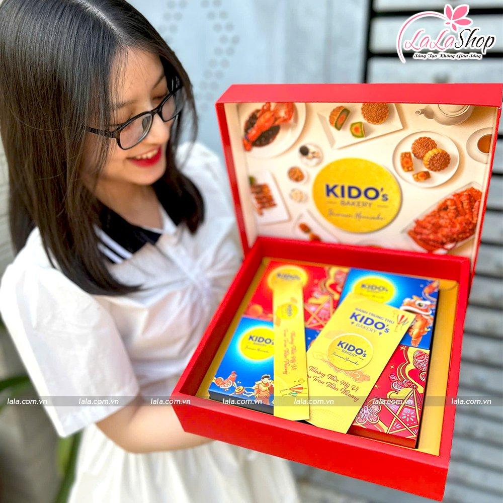 Hộp 4 Bánh Trung Thu Kido Mỹ Vị An Khang Đỏ (CB5)