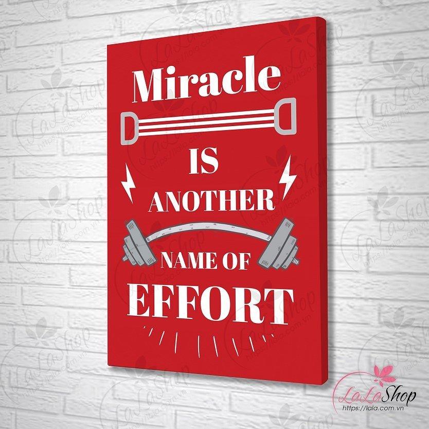 Tranh treo tường Miracle is another name of effort