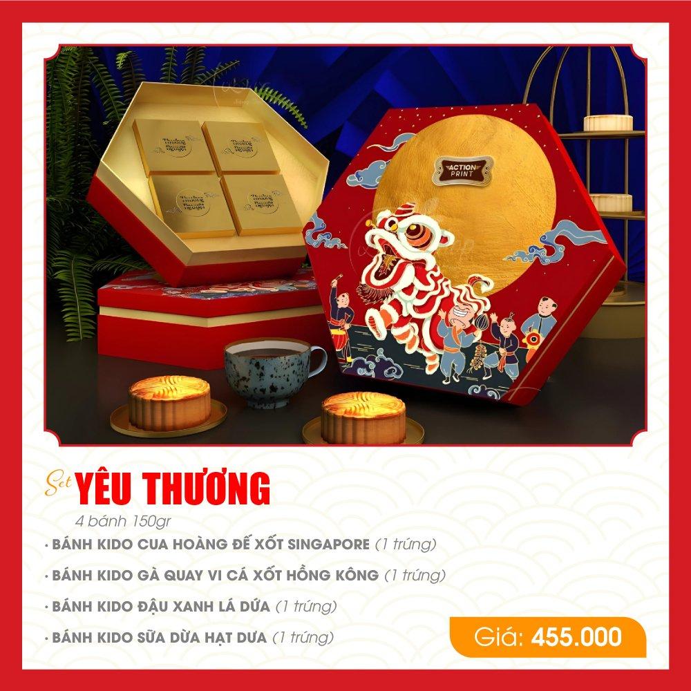 Hộp 4 bánh trung thu Kido Yêu Thương